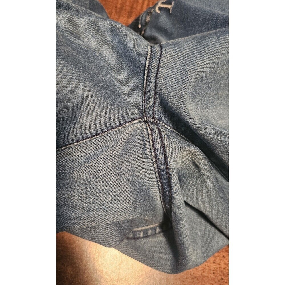 Meifanzi Designer Y2K Light Wash Skinny Japanese Jeans Blue Sequins Size 29 - Picture 14 of 16